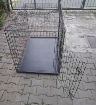 VELKÁ klec XXL dlouhá cca 123 cm, vysoká 80 cm, dvoje dvířka - 5