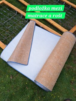 Stolky, Dvojpostel postel lůžko, matrace, rošty, noční - 5