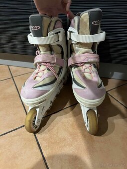 Kolečkové dámské brusle - posuvné vel. 40 41 42 43 - 5
