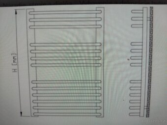 Koupelnový radiátor bílý. - 5