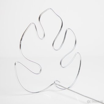 Opora pro rostliny, list monstery, stříbrná - 5