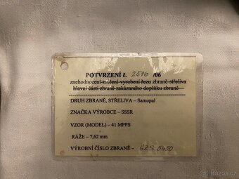 Znehodnocené samopaly Sudajev, Špagin, SA 58 - 5