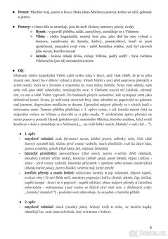 Maturitní rozbory četby z českého jazyka - 5