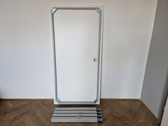 Kancelářský, pracovní stůl bílý, výškově nastavitelný - 5