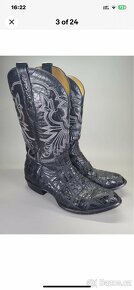 KOVBOJSKÉ BOTY 44 PRAVÝ ALIGÁTOR - 5