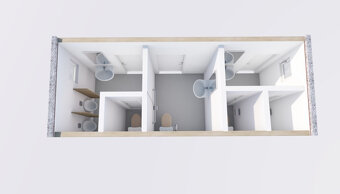 Sanitární modul 6,3x2,4 m M/Z/invalidy - 5