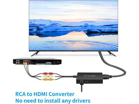 ZÁRUKA,NOVÉ : Tengchi Převodník RCA na HDMI, černý - 5