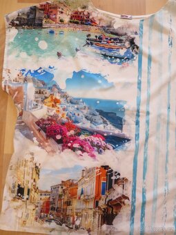Dámská halenka s obrázky Santorini a Benátek - 5