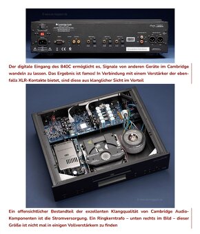 CAMBRIDGE AUDIO AZUR 840C, CD přehrávač s D/A převodníkem - 5