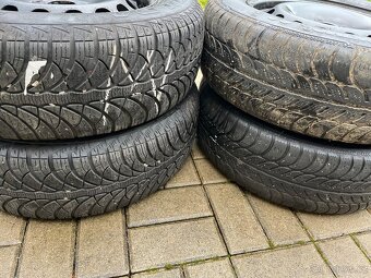 4x plechové disky 5x112 R15, zimní pneu, audi, vw , škoda - 5