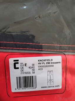 Reflexní pracovní kalhoty 2x v. 56 - 5