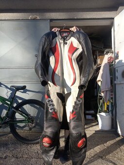 Kožená jednodílná Moto kombinéza - 5