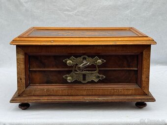 Krásná velice stará šperkovnice Empír - 5