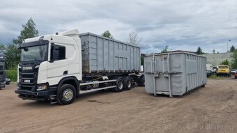 Scania R450 6x4 XT + Vlek Hüfferman / Nosič kontejnerů - 5