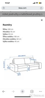 Trojmístná sedačka Kivik Ikea - 5