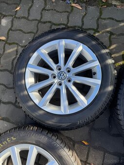 ORIGINÁL Alu Volkswagen Merano R16, 5x100 - TOP STAV, ZIMNÍ - 5