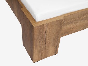 Postel VEDDE 140×200 divoký dub + matrace + rošt - 5