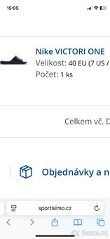 Pantofle NIKE 40 tmavě modrá - 5