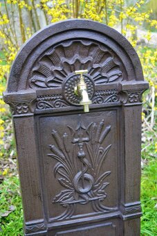 Litinová výlevka - umyvadlo 82 cm - kašna RÁKOSÍ - hnědá - 5