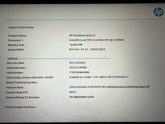 HP Elitebook 820 G3 - Touch, i5, 16GB RAM, 180GB INTEL SSD - 5