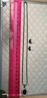 ⭐  925/1000 – Stříbrný luxusní Náhrdelník s náušnicemi ⭐ - 5