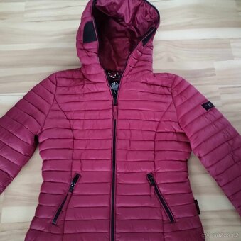 Podzimní jarní prošívaná vínová bunda Navahoo Kimuk S - 5