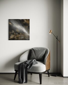 Abstraktní Obraz - 60x60cm - Naděje v temnotě - 5