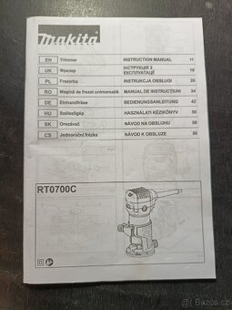 Horní frézka Makita RT0700C s nástavcem pro zanoření - 5