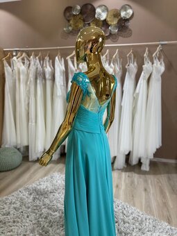 Tyrkysové společenské šaty - 5