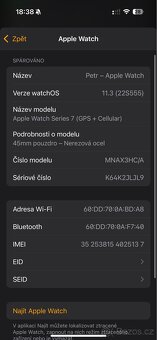 Apple Watch 7 LTE ( Cellular, nerez) - 5