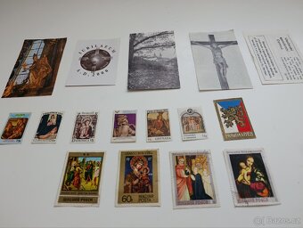Poštovní známky a obrázky s křesťanství z roku 1974-1977 - 5