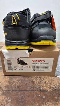 Bennon RIBBON S1 ESD sandál Černo-žlutá - 5