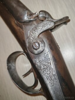 Historická dvouhlavňová brokovnice - 5