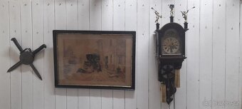 HOLANDSKÉ NÁSTĚNNÉ HODINY S BICÍM MECHANISMEM LUNÁRNÍ FÁZÍ F - 5
