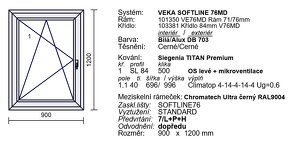 Plastová okna trojsklo Veka Softline 76MD - 5