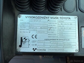 Vysokozdvižný vozík Toyota 15 - 5