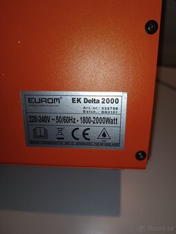 Topný teplovzdušný ventilátor 2000W - 5