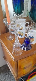 Hrnky, zvonky, svícny křišťálové - 5