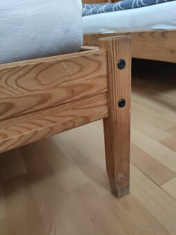 Dřevěná POSTEL + ROŠT 90 x 200 cm - 5
