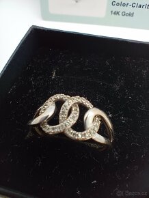 Dámský prsten z bílého zlata s diamanty-certifikované - 5