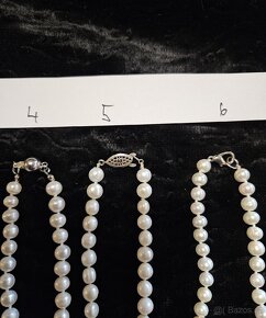 Perlové náhrdelníky (neznačené, různé uzávěry) - 5
