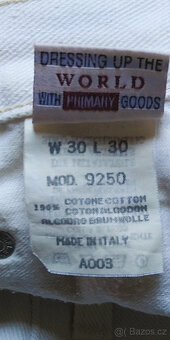 Kalhoty bílé - klasické rifle - 5