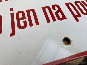 Cedule smaltovaná Pozor Hraniční pásmo - 5