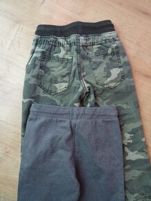 Thermo army kalhoty + teplejší tepláky - vel. 98 - 5