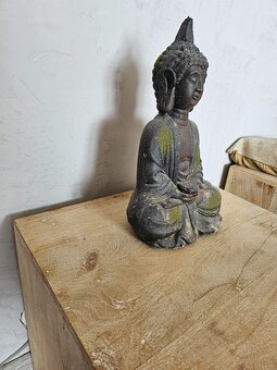 Buddha - velký, střední, malý, dřevěná koule - 5