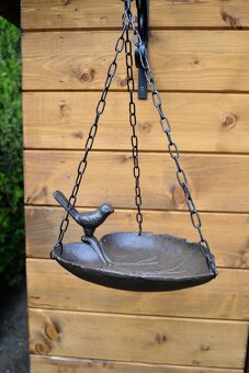 Litinové pítko LIST S PTÁČKEM - 5