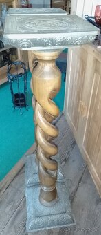 Luxusní masivní, vyřezávané, tepané stojany na kytky - 2 ks - 5