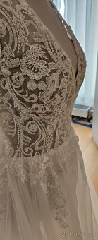 Krásné nové princeznovské svatební šaty -m/l 40/42 - 5
