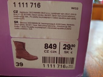 DÁMSKÉ KOTNÍKOVÉ BOTY S KOŽÍŠKEM vel.39 - 5