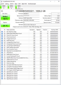Zcena nové,nevyužité,rychlé SSD disky 1TB CT1000BX500SSD1 - 5